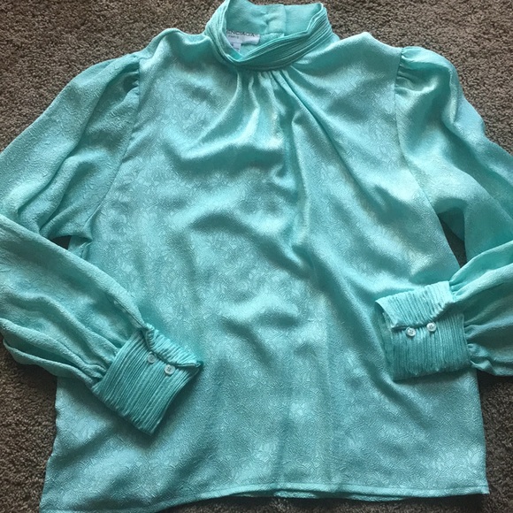 Balenciaga Tops - Balenciaga mint blouse